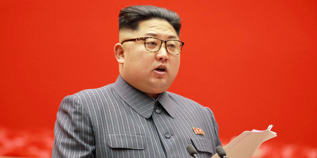 This picture taken on December 21, 2017 and released from North Korea's official Korean Central News Agency (KCNA) on December 22, 2017, shows North Korean leader Kim Jong-Un delivering his speech during the opening of the 5th Conference of Cell Chairpersons of the Workers' Party of Korea (WPK) in Pyongyang. / AFP PHOTO / KCNA VIA KNS / - / South Korea OUT / REPUBLIC OF KOREA OUT ---EDITORS NOTE--- RESTRICTED TO EDITORIAL USE - MANDATORY CREDIT 'AFP PHOTO/KCNA VIA KNS' - NO MARKETING NO ADVERTISING CAMPAIGNS - DISTRIBUTED AS A SERVICE TO CLIENTS
THIS PICTURE WAS MADE AVAILABLE BY A THIRD PARTY. AFP CAN NOT INDEPENDENTLY VERIFY THE AUTHENTICITY, LOCATION, DATE AND CONTENT OF THIS IMAGE. THIS PHOTO IS DISTRIBUTED EXACTLY AS RECEIVED BY AFP. / (Photo credit should read -/AFP/Getty Images)
