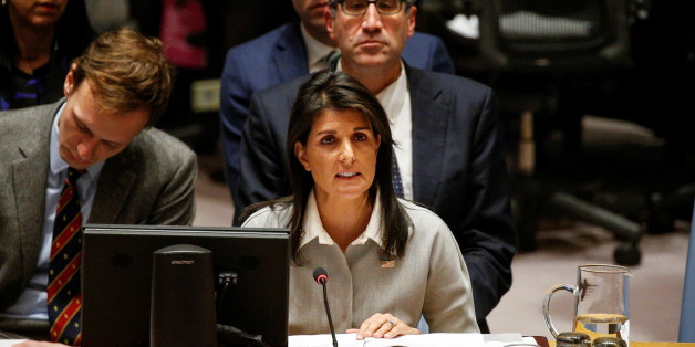 United States ambassador to the United Nations Nikki Haley addresses the U.N. Security Council meeting on the situation in the Middle East, including the Palestine, at the United Nations Headquarters in New York, U.S., December 8, 2017. REUTERS/Brendan McDermid