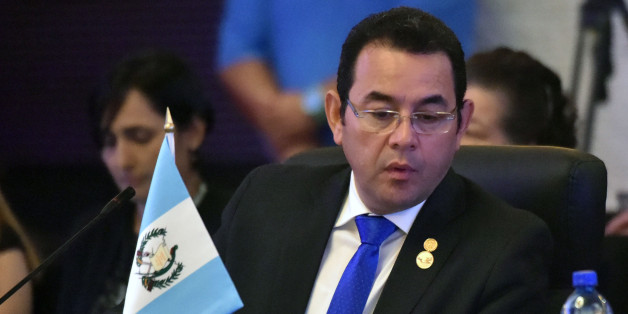Guatemalan President Jimmy Morales, attends the inauguration ceremony of the Central American Integration System (SICA) summit in Veracruz, some 20 kilometres west of Panama City on December 14, 2017. / AFP PHOTO / RODRIGO ARANGUA (Photo credit should read RODRIGO ARANGUA/AFP/Getty Images)