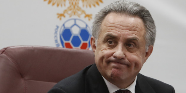 Russian Deputy Prime Minister Vitaly Mutko reacts during a news conference after the Russian Football Union's executive committee meeting in Moscow, Russia December 25, 2017. REUTERS/Sergei Karpukhin