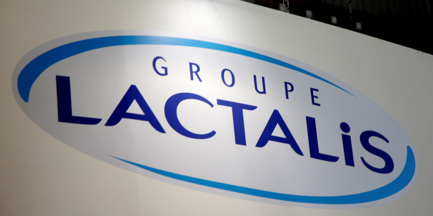 Logo of the dairy group Lactalis are seen at the food exhibition Sial in Villepinte, near Paris, France, October 17, 2016. REUTERS/Charles Platiau