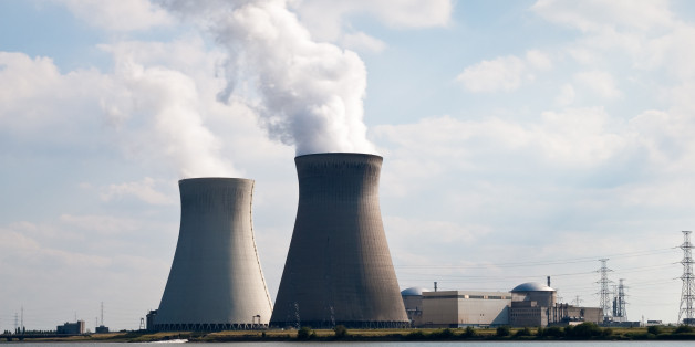 Cooling towers of nuclear power plant of Doel near Antwerp, Belgium