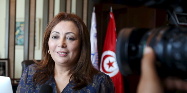 Wided Bouchamaoui, president of Tunisia's Employers' Organisation (UTICA) and a member of Tunisia's National Dialogue Quartet, talks to journalists in her office in Tunis, Tunisia October 9, 2015. Tunisia's National Dialogue Quartet won the Nobel Peace Prize on Friday for helping build democracy in the birthplace of the Arab Spring, an example of peaceful transition in a region otherwise struggling with violence and upheaval. REUTERS/Zoubeir Souissi
