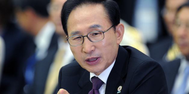 South Korean President Lee Myung-Bak attends the East Asian Summit Plenary Session at the Peace Palace in Phnom Penh on November 20, 2012. Cambodian is hosing the 21st Association of Southeast Asian Nations (ASEAN) Summit and related summits. AFP PHOTO/Jewel Samad (Photo credit should read JEWEL SAMAD/AFP/Getty Images)