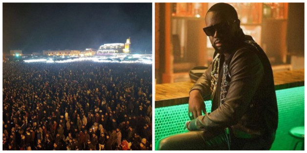 Marrakech: La place Jemaa El Fna noire de monde pour Maître Gims