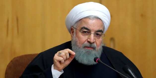 TEHRAN, IRAN - DECEMBER 31: (----EDITORIAL USE ONLY MANDATORY CREDIT - 'IRANIAN PRESIDENCY / HANDOUT' - NO MARKETING NO ADVERTISING CAMPAIGNS - DISTRIBUTED AS A SERVICE TO CLIENTS----) President of Iran Hassan Rouhani addresses during the cabinet meeting in Tehran, Iran on December 31, 2017. (Photo by Iranian Presidency / Handout/Anadolu Agency/Getty Images)