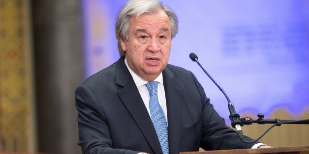 U.N. Secretary General Antonio Guterres speaks during the ceremony marking the closure of the U.N. tribunal for the former Yugoslavia in The Hague, Netherlands December 21, 2017. REUTERS/Toussaint Kluiters/United Photos