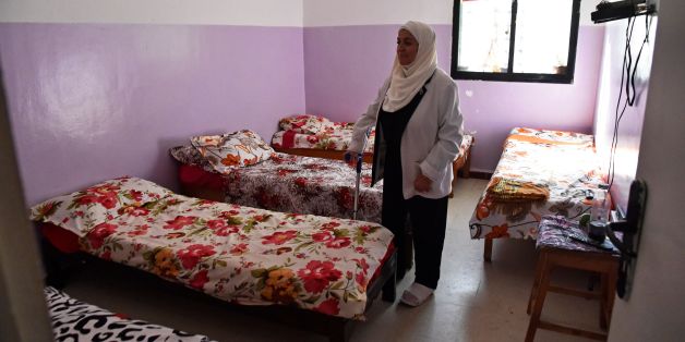 Samia Gasmi, the head of the 'Nur Doha' cancer charity, stands in a room of the association in the town of Ghardaia, some 600 kilometres south of Algiers on October 30, 2017. Hundreds of Algerian women have been abandoned by their husbands or fiances after being diagnosed with breast cancer, a charity says. / AFP PHOTO / RYAD KRAMDI (Photo credit should read RYAD KRAMDI/AFP/Getty Images)