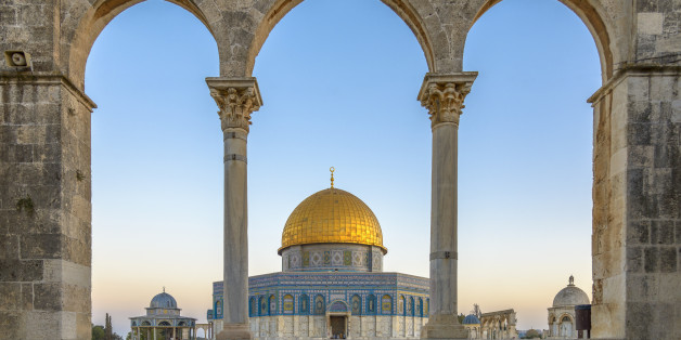 The Dome of the Rock (Qubbet el-Sakhra) is one of the greatest of Islamic monuments, it was built by Abd el-Malik, Jerusalem, Israel
