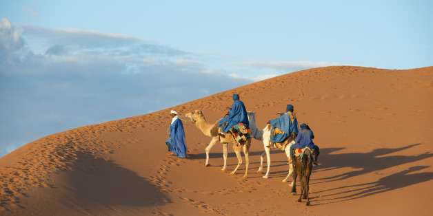 Camel Caravan in the Sahara Desert