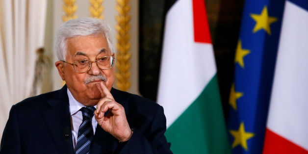 Palestinian President Mahmoud Abbas attends a press statement with French President (unseen) after a meeting at the Elysee Palace in Paris, France, December 22, 2017. REUTERS/Francois Mori/Pool