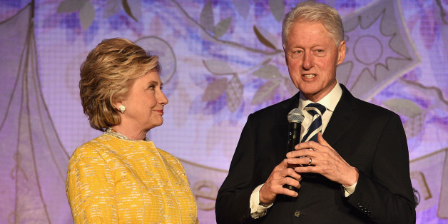 NEW YORK, NY - MAY 23: Former United States Secretary of State Hillary Clinton (L) and President Bill Clinton speak onstage during the SeriousFun Children's Network Gala at Pier 60 on May 23, 2017 in New York City. (Photo by Kevin Mazur/Getty Images for SeriousFun)
