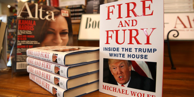 CORTE MADERA, CA - JANUARY 05: Copies of the book 'Fire and Fury' by author Michael Wolff are displayed on a shelf at Book Passage on January 5, 2018 in Corte Madera, California. A controversial new book about the inner workings of the Trump administration hit bookstore shelves nearly a week earlier than anticipated after lawyers for Donald Trump issued a cease and desist letter to publisher Henry Holt & Co. (Photo by Justin Sullivan/Getty Images)