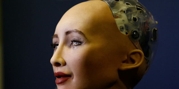 Sophia, a robot integrating the latest technologies and artificial intelligence developed by Hanson Robotics is pictured during a presentation at the "AI for Good" Global Summit at the International Telecommunication Union (ITU) in Geneva, Switzerland June 7, 2017. REUTERS/Denis Balibouse