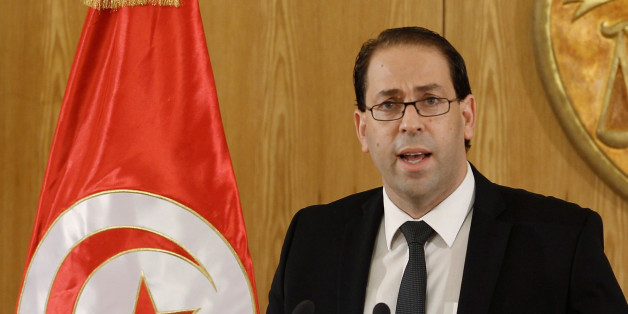 Tunisia's Prime Minister-designate Youssef Chahed speaks during a news conference after his meeting with Tunisia's President Beji Caid Essebsi (not pictured) in Tunis, Tunisia August 20, 2016. REUTERS/Zoubeir Souissi