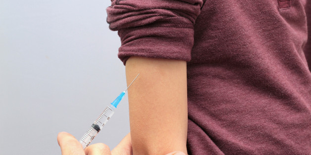 Vaccine image in a clinic , close up shot