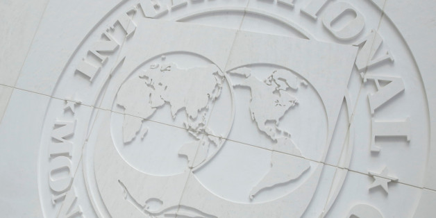 International Monetary Fund (IMF) logo is seen at the IMF headquarters building during the IMF/World Bank annual meetings in Washington, U.S., October 14, 2017. REUTERS/Yuri Gripas