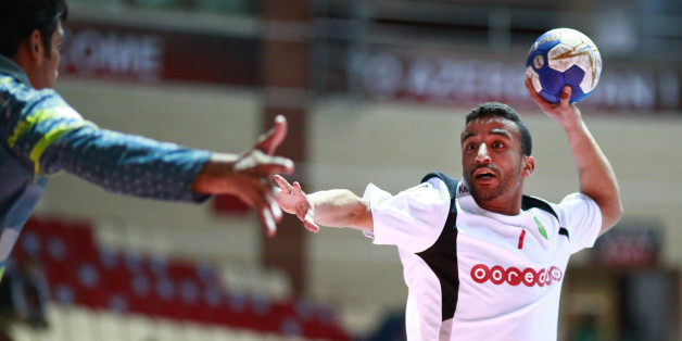Algeria's Feredje shoots during the Baku 2017 4th Islamic Solidarity Games men's handball match between Algeria and Pakistan at the Sarhadchi Arena in Baku, on May 10, 2017.AFP PHOTO / BENJAMIN CREMEL/Baku 2017/AFP-Services (Photo credit should read BENJAMIN CREMEL/AFP/Getty Images)