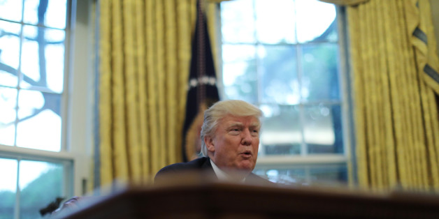 U.S. President Donald Trump speaks during an interview with Reuters in the Oval Office of the White House in Washington, U.S., April 27, 2017. REUTERS/Carlos Barria