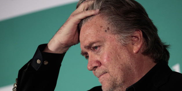 WASHINGTON, DC - OCTOBER 23: Steve Bannon, former White House chief strategist and chairman of Breitbart News, attends a discussion on countering violent extremism, at the Ronald Reagan Building and International Trade Center, October 23, 2017 in Washington, DC. The program was focused on issues of extremism in the Middle East, including Qatar, Iran and the Muslim Brotherhood. (Photo by Drew Angerer/Getty Images)