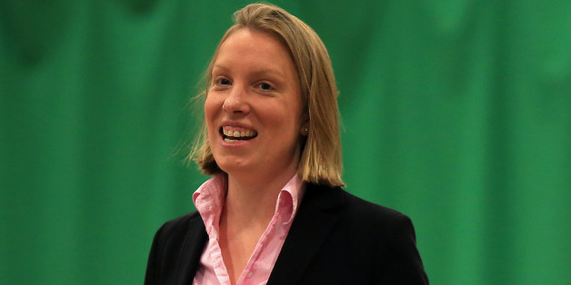 NORWICH, ENGLAND - MAY 28: Sports Minister Tracey Crouch MP plays table tennis during her visit to the Sport England 'Fit for Fun' project at the University of East Anglia on May 28, 2015 in Norwich, England. (Photo by Stephen Pond/Getty Images for Sport England)