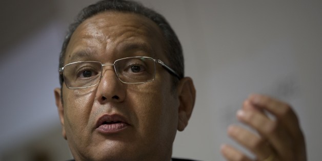 Samir Majoul vice-president of Tunisian Confederation of Industry, Trade and Handicrafts (UTICA) an organization that was part of the Tunisian National Dialogue Quartet, winner of the 2015 Nobel Peace Prize gives a press conference at the International Human Rights Federation headquarters in Paris, on October 15, 2015. AFP PHOTO / KENZO TRIBOUILLARD (Photo credit should read KENZO TRIBOUILLARD/AFP/Getty Images)