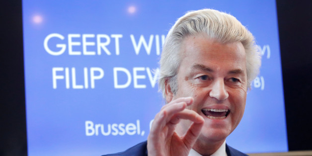 Far-right Dutch politician Geert Wilders addresses a press conference in Brussels, Belgium, November 3, 2017. REUTERS/Yves Herman