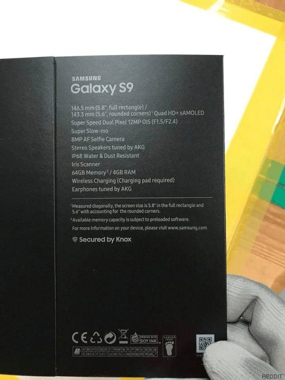 samsung s9 box leak