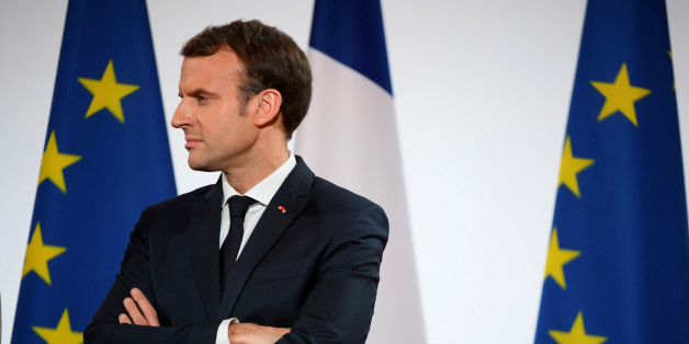 France's President Emmanuel Macron looks on during the Equipe de France des Metiers 2017 event at the Elysee Palace in Paris, France, December 21, 2017. REUTERS/Christophe Archambault/Pool