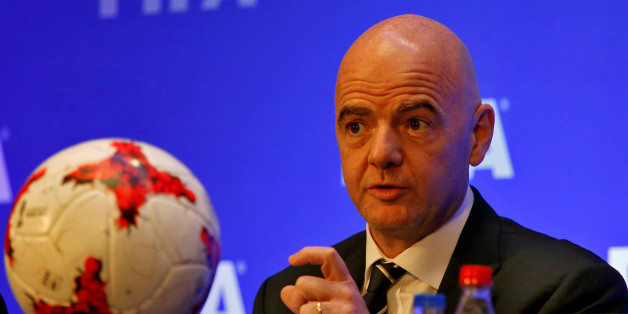FIFA President Gianni Infantino speaks during a news conference after a FIFA Council meeting in Kolkata, India, October 27, 2017. REUTERS/Rupak De Chowdhuri