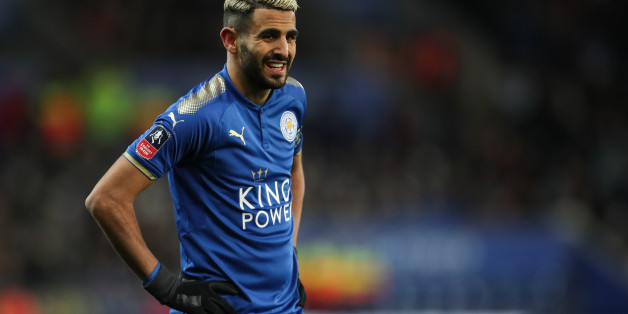 LEICESTER, ENGLAND - JANUARY 16: Riyad Mahrez of Leicester City during The Emirates FA Cup Third Round Replay match between Leicester City and Fleetwood Town at The King Power Stadium on January 16, 2018 in Leicester, England. (Photo by Robbie Jay Barratt - AMA/Getty Images)