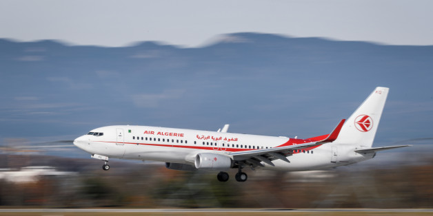 A Boeing Boeing 737-8D6 commercial plane registration 7T-VKQ of Air Algerie is seen landing at Geneva Airport on November 20, 2017 in Geneva. / AFP PHOTO / Fabrice COFFRINI (Photo credit should read FABRICE COFFRINI/AFP/Getty Images)