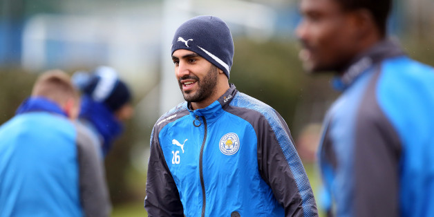 LEICESTER, ENGLAND - FEBRUARY 09: Riyad Mahrez returns to Leicester City training during the Leicester City training session at Belvoir Drive Training Complex on February 09 , 2018 in Leicester, United Kingdom. (Photo by Plumb Images/Getty Images)