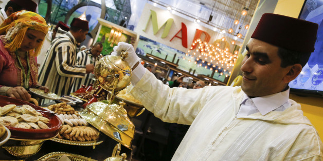 Un traiteur marocain lors du salon international de l'industrie alimentaire Green Week à Berlin, en janvier 2016.