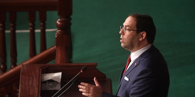 Tunisian Prime Minister Youssef Chahed speaks during a meeting to present to parliament the outline of the 2018 budget, on November 21, 2017, in Tunis. / AFP PHOTO / FETHI BELAID (Photo credit should read FETHI BELAID/AFP/Getty Images)