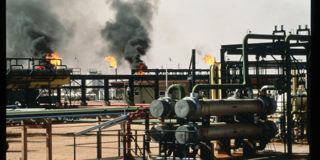 306260 13: Pipes carry oil at the southern complex refinery June 15, 1997 in Hassi Messaoud, Algeria. The recent completion of a multi-billion dollar oil refinery by the Japan Gas Corporation is part of a new effort by Algeria to open up its oil reserves to outside investors. (Photo by Scott Peterson/Liaison)