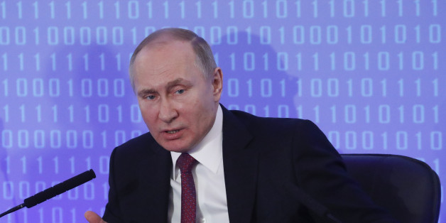 Russian President Vladimir Putin speaks during a session at the Week of Russian Business, organized by the Russian Union of Industrialists and Entrepreneurs (RSPP), in Moscow, Russia February 9, 2018. REUTERS/Sergei Karpukhin