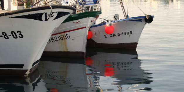 Fishing boats are anchored at the Barbate port in Barbate, southern coast of Spain January 9, 2012.Hundreds of fishermen protested against the end of an EU-Morocco fishing agreement that allowed Spanish fishing boats to fish in Moroccan waters as of December 2011, reported local media. REUTERS/Marcelo del Pozo (SPAIN - Tags: MARITIME BUSINESS EMPLOYMENT CIVIL UNREST)