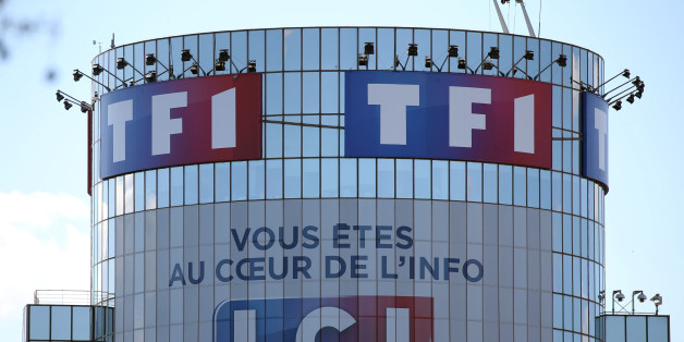 Logos of French television networks TF1 and LCI are seen at the Boulogne-Billancourt headquarters, near Paris, France, April 18, 2016. REUTERS/Charles Platiau