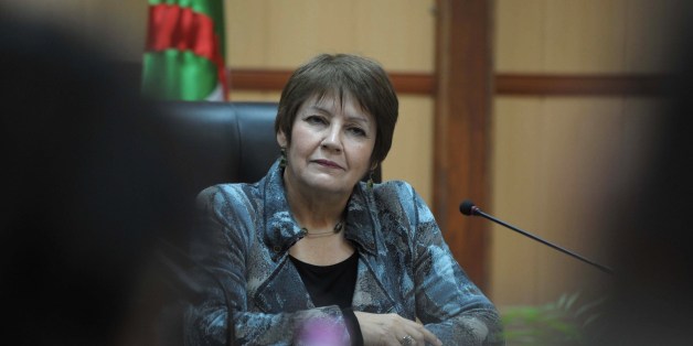 A picture taken on March 9, 2015 shows Algerian Education Minister Nouria Benghebrit at her office in Algiers.Benghebrit has proposed that for the first two years of primary school, teachers be allowed to give lessons in dialect to help children master the standard language. AFP PHOTO / STR (Photo credit should read STR/AFP/Getty Images)