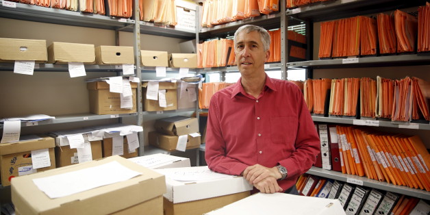Yaacov Lozowick, the director of the Israel State Archive, poses for a picture at the national archive in Jerusalem April 19, 2016. Picture taken April 19, 2016. REUTERS/Ronen Zvulun