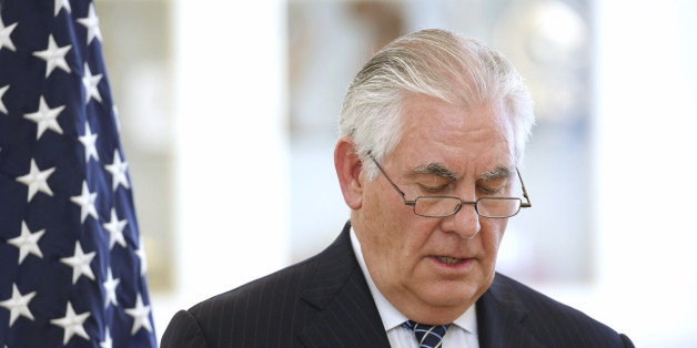 U.S. Secretary of State Rex Tillerson addresses a news conference with Chad's Foreign Minister Mahamat Zene Cherif in N'Djamena, Chad on March 12, 2018. / AFP PHOTO / POOL / JONATHAN ERNST (Photo credit should read JONATHAN ERNST/AFP/Getty Images)