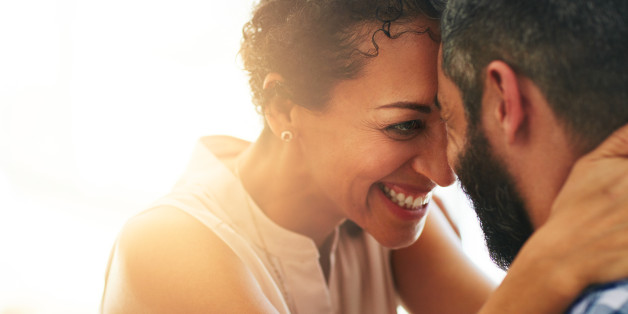 Shot of a happy couple sharing an affectionate moment together at home