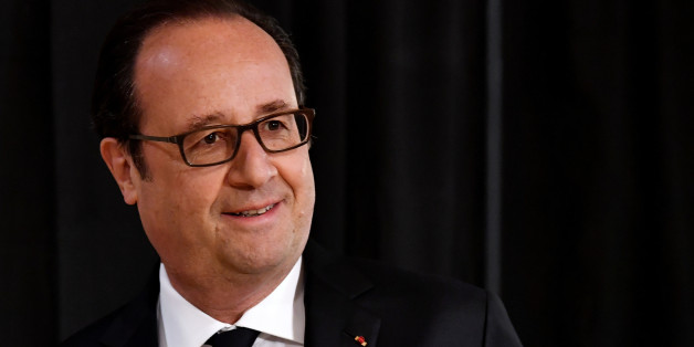 French President Francois Hollande exits a voting booth before casting his ballot in the first round of the 2017 French presidential election at a polling station in Tulle, France, April 23, 2017. REUTERS/Georges Gobet/Pool
