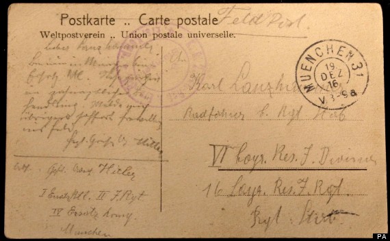 Postcard From Adolf Hitler Discovered At British Library