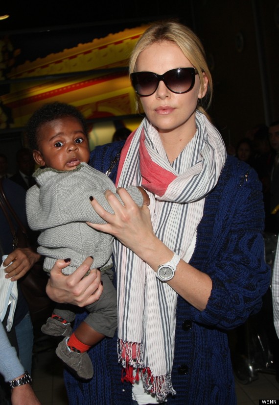 Charlize theron drags child