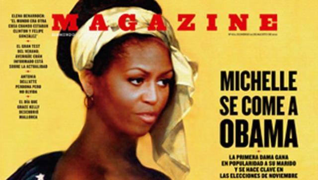 Michelle Obama Pictured As Nude Slave In Spanish Magazine Fuera De