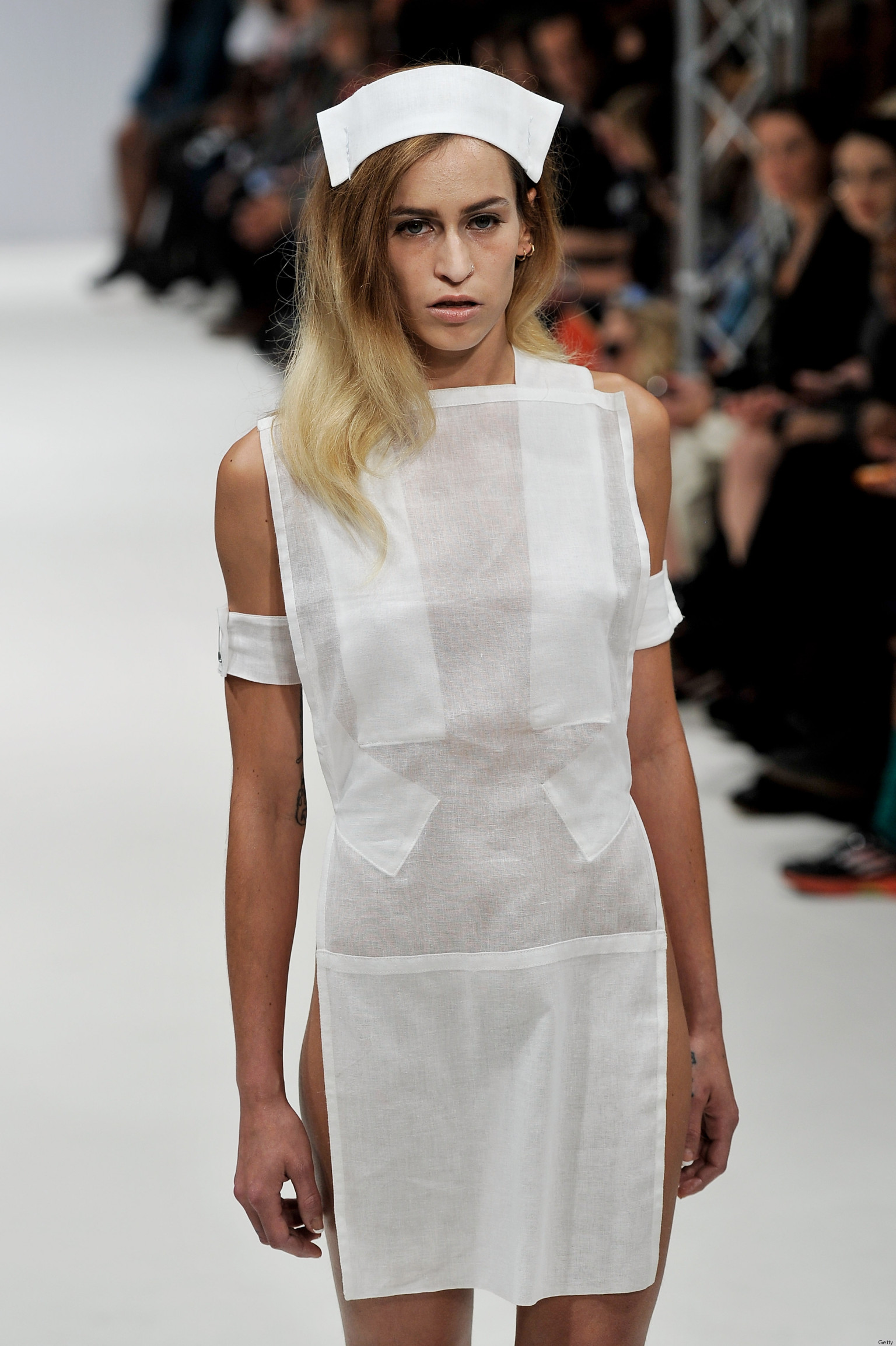 Alice Dellal Lets It Hang Out At Pam Hogg Spring 2013 Show Nsfw Photos