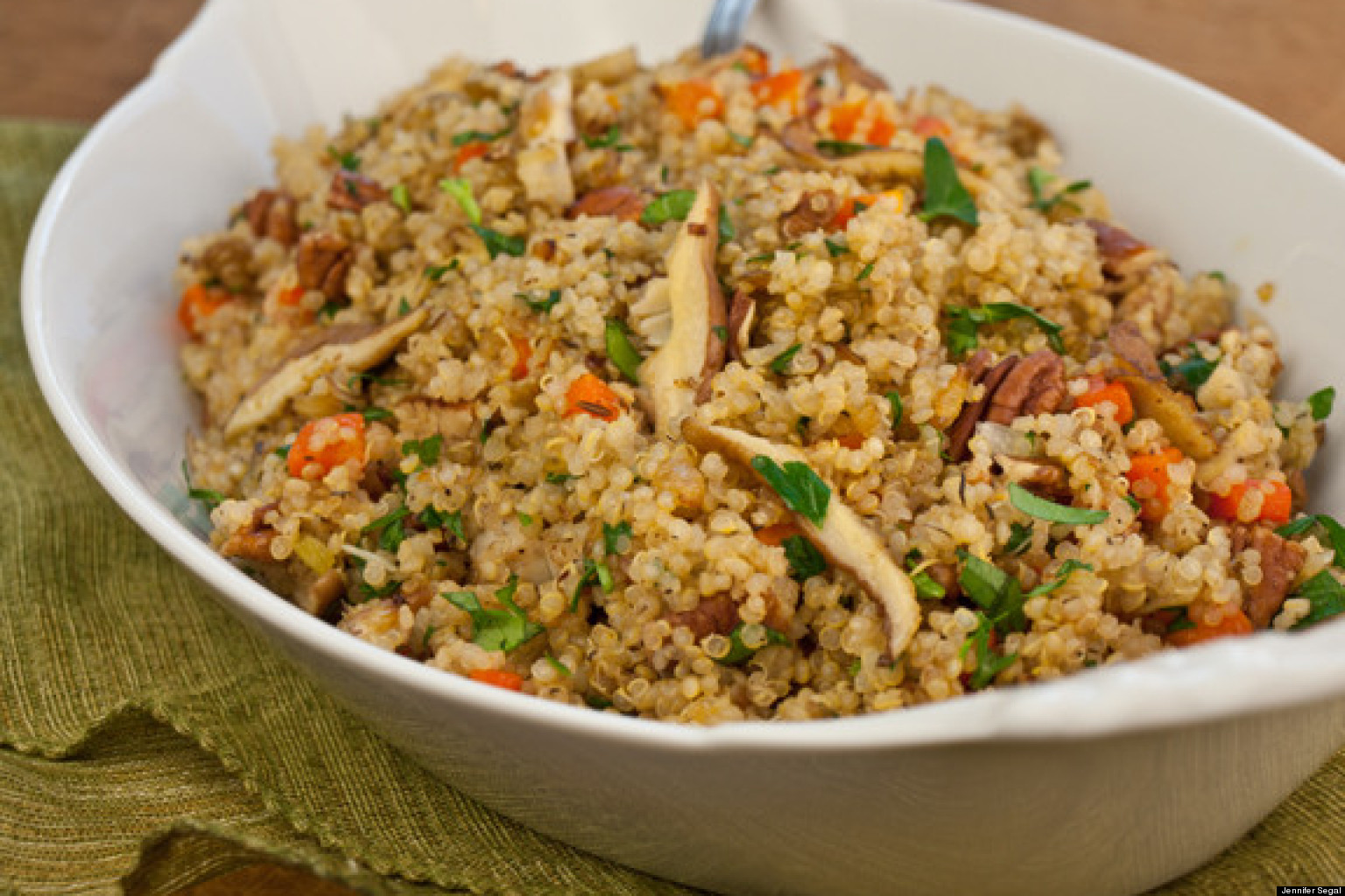 Quinoa Pilaf With Shiitake Mushrooms, Carrots And Pecans HuffPost