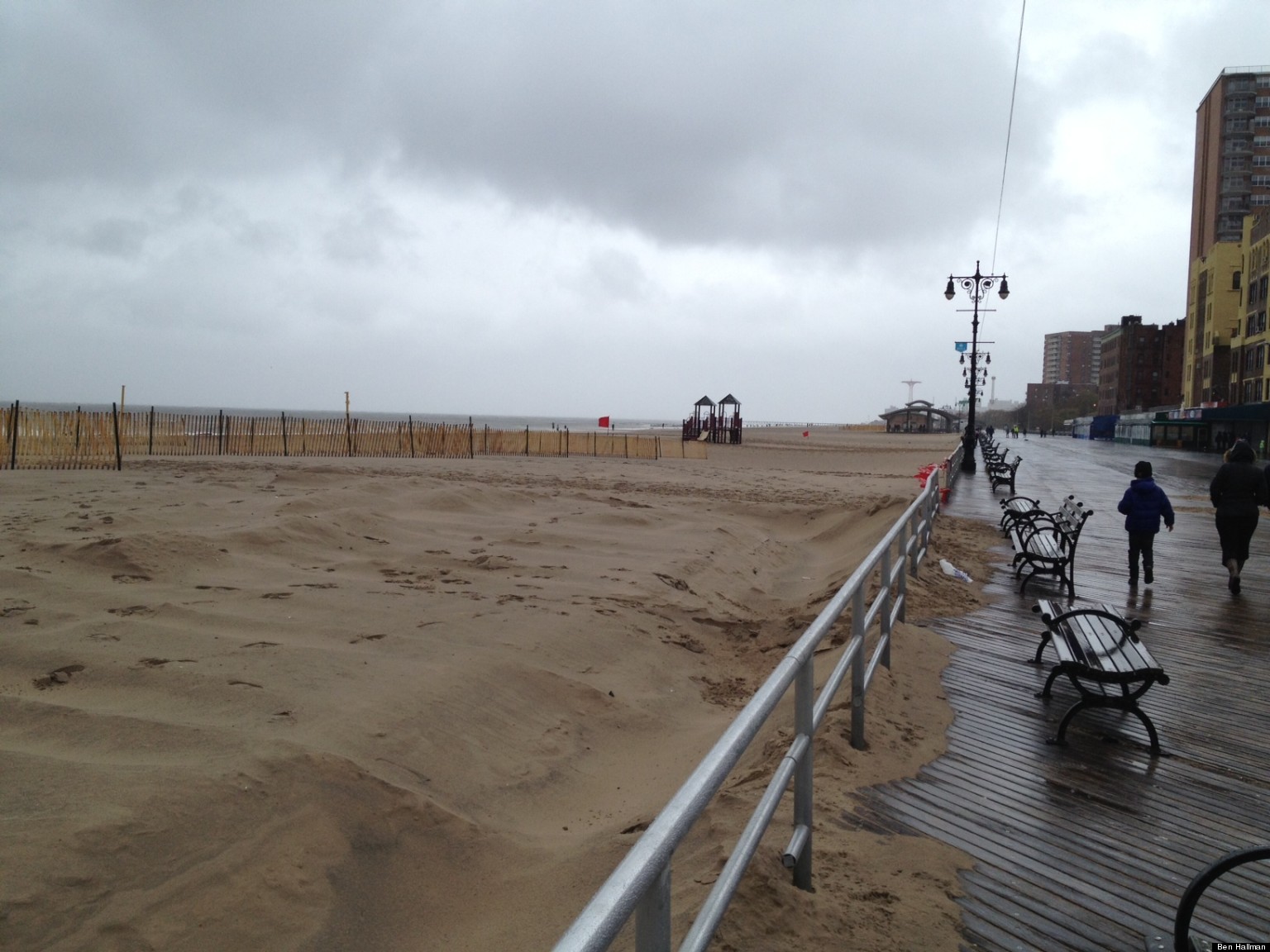 In Brighton Beach Sandy Both A Threat And Curiosity Huffpost